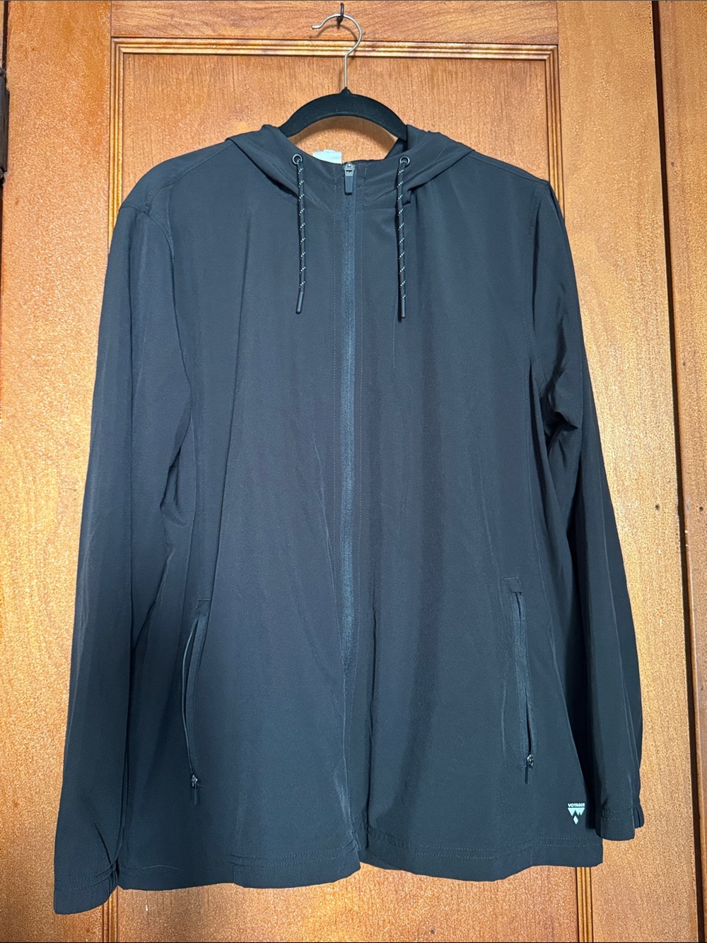 Voyager Men's Black Lightweight Hooded Zip Jacket